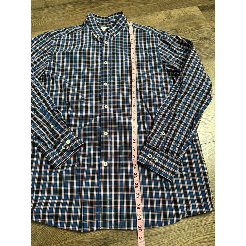 EUC Mens ROWM long sleeve button up plaid 100% cotton size L - Picture 4 of 7